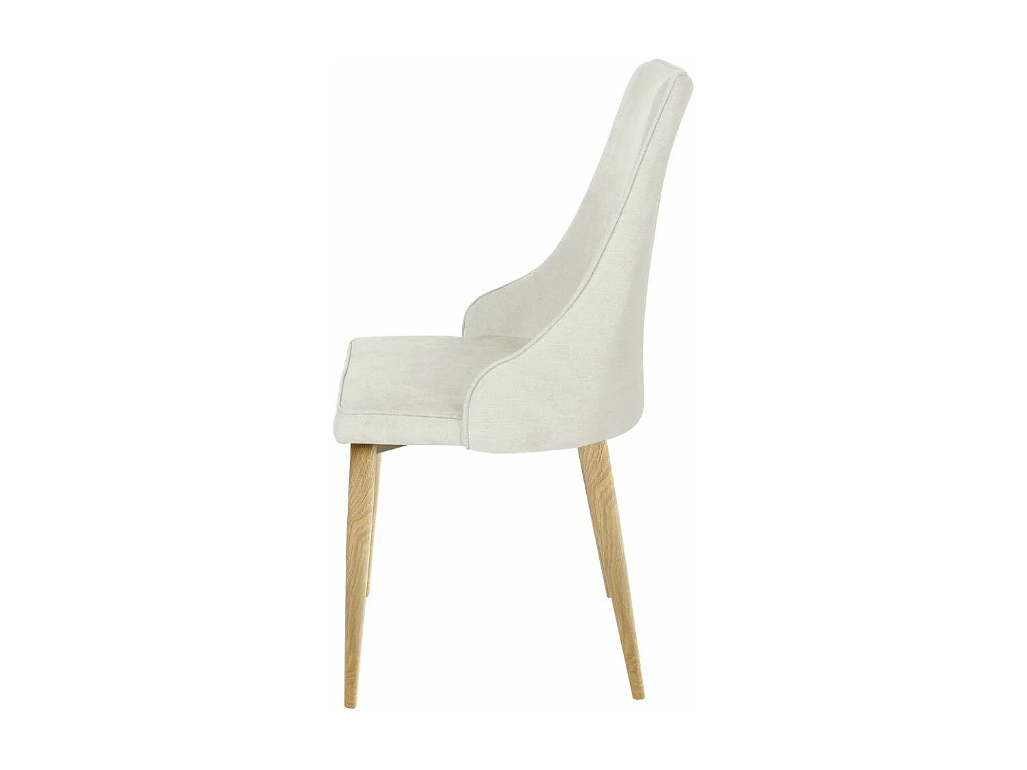 Pack de 4 sillas de 96x40x56 cm tapizado en tela antimanchas en color beige Bergen