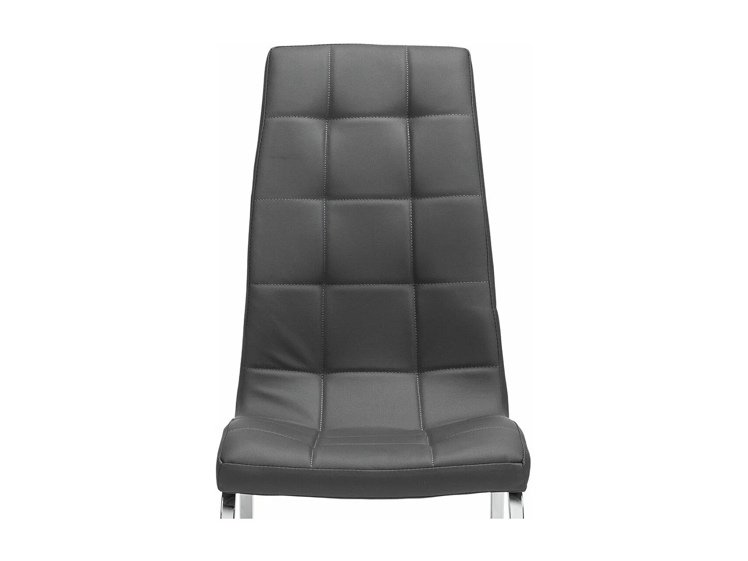 Pack de 4 sillas de comedor de 96x40x55 cm de piel sintética en color gris oscuro Alepo