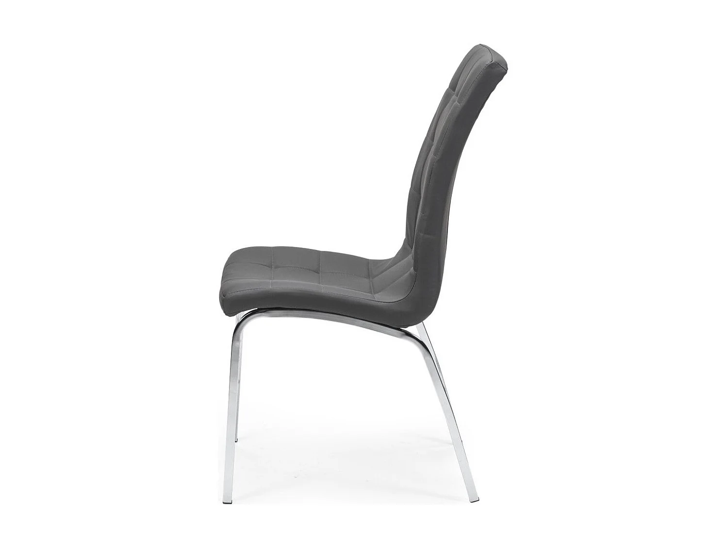 Pack de 4 sillas de comedor de 96x40x55 cm de piel sintética en color gris oscuro Alepo