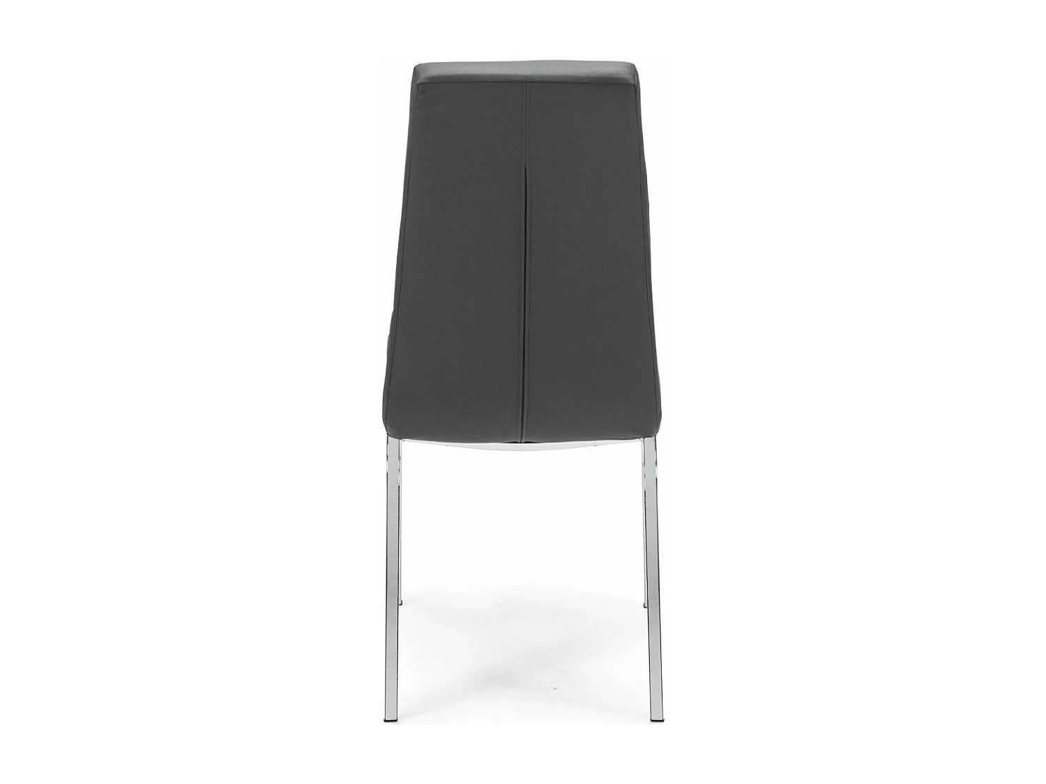 Pack de 4 sillas de comedor de 96x40x55 cm de piel sintética en color gris oscuro Alepo