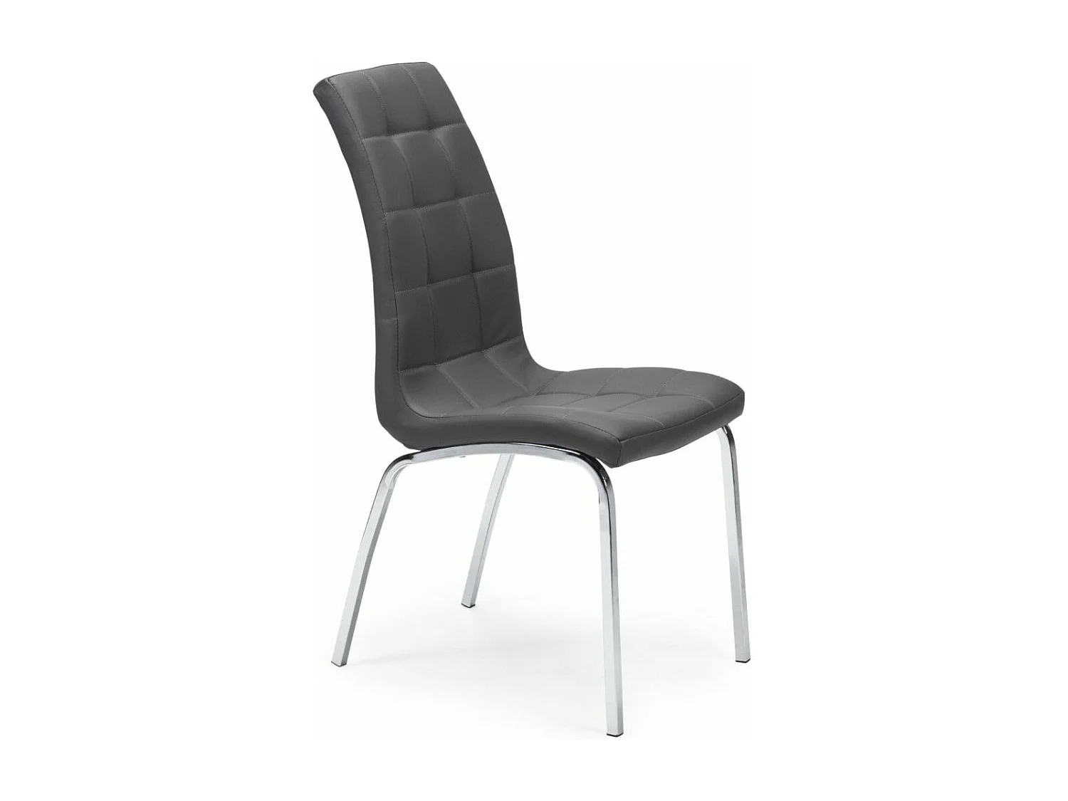 Pack de 4 sillas de comedor de 96x40x55 cm de piel sintética en color gris oscuro Alepo