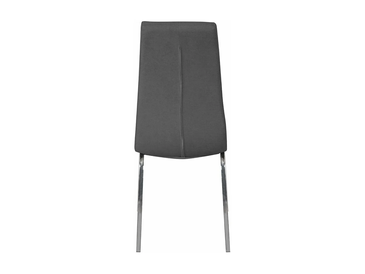 Pack de 4 sillas de comedor de 96x40x55 cm de tela en color gris con patas de metal Alepo