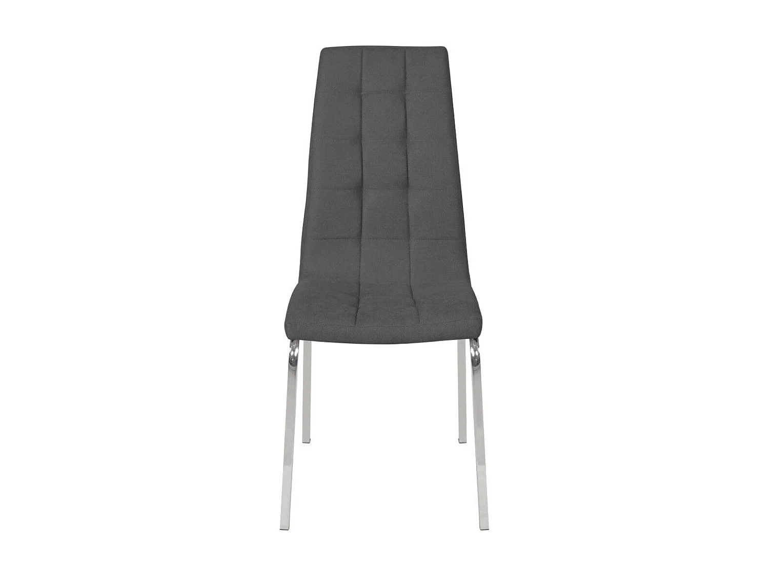 Pack de 4 sillas de comedor de 96x40x55 cm de tela en color gris con patas de metal Alepo