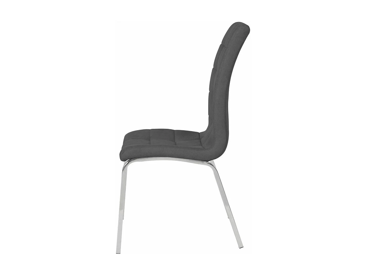 Pack de 4 sillas de comedor de 96x40x55 cm de tela en color gris con patas de metal Alepo