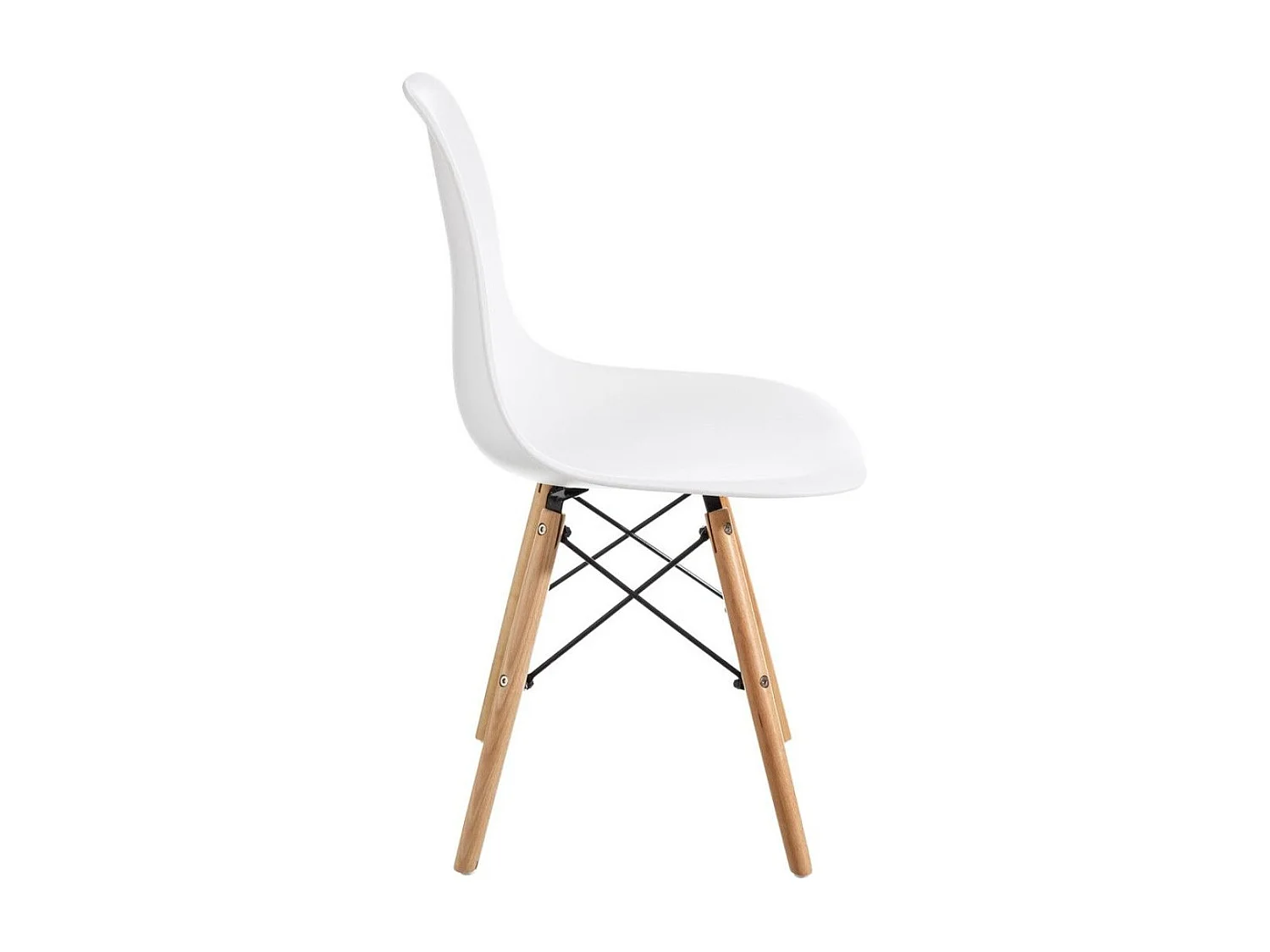 Juego de 4 sillas Nórdica para comedor o cocina con patas en madera color blanco