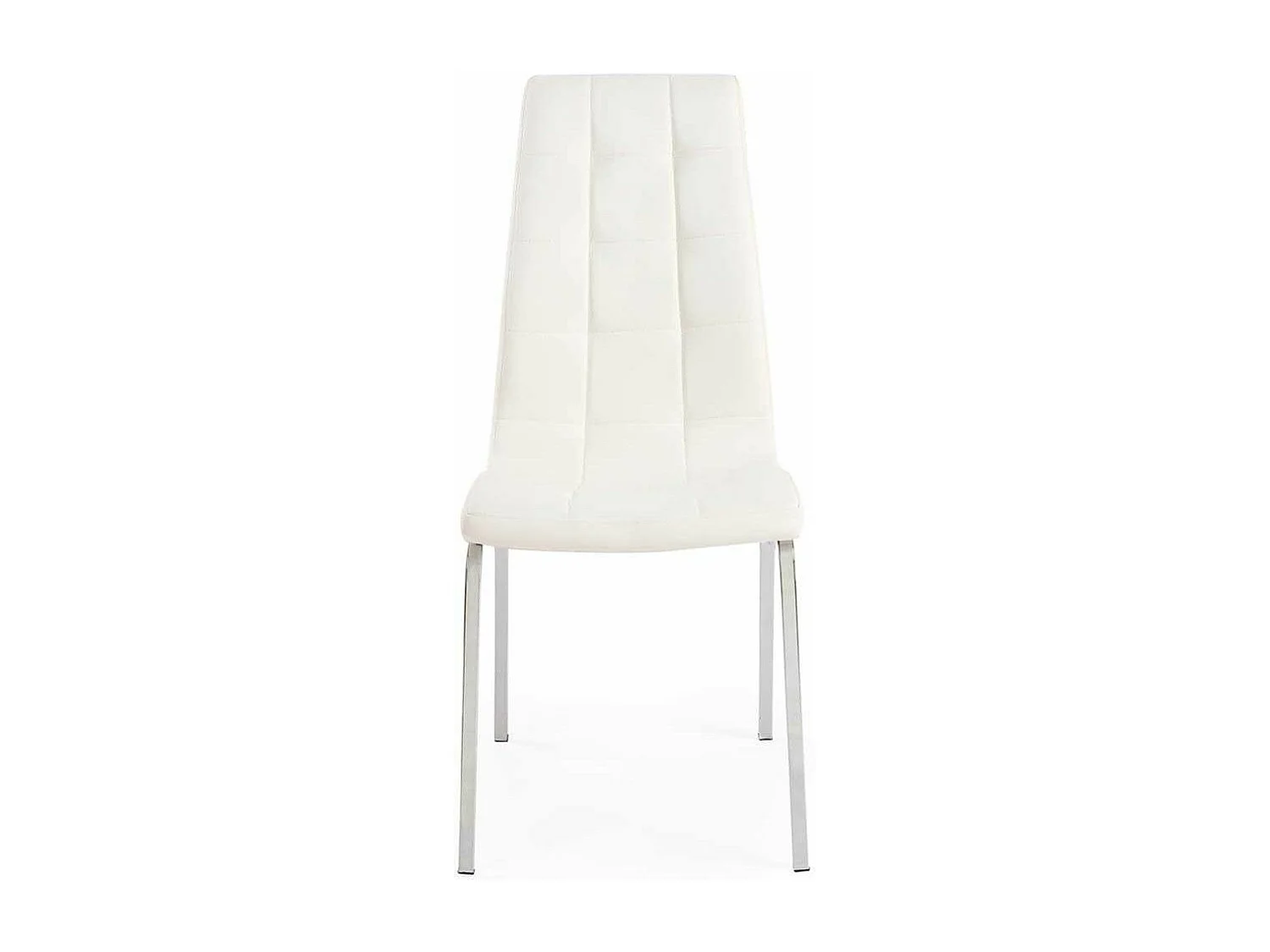 Pack de 4 sillas de comedor de 96x40x55 cm de piel sintética en color blanco Alepo