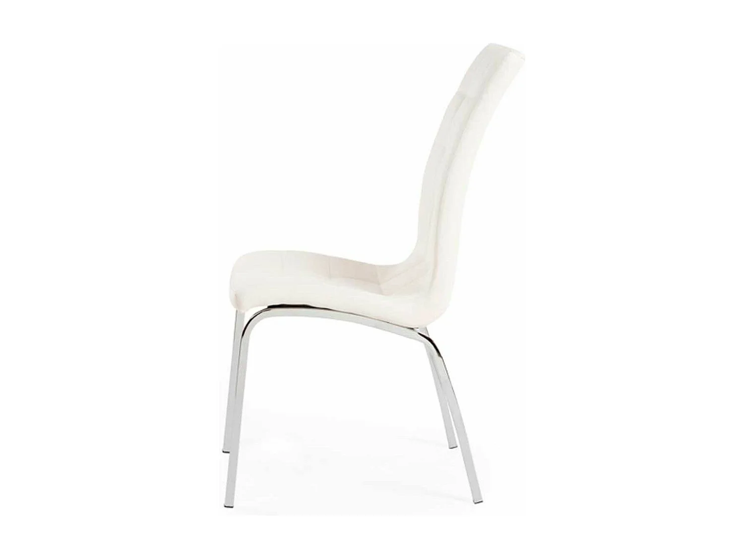 Pack de 4 sillas de comedor de 96x40x55 cm de piel sintética en color blanco Alepo