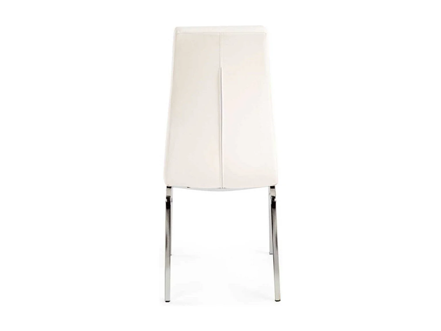 Pack de 4 sillas de comedor de 96x40x55 cm de piel sintética en color blanco Alepo
