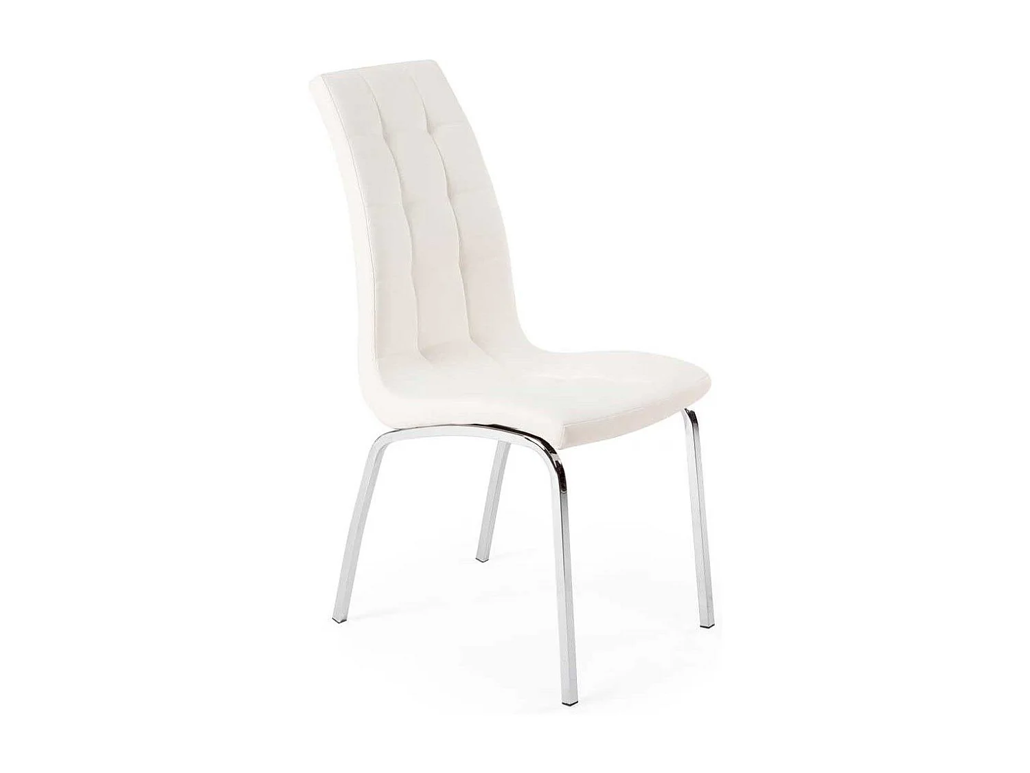 Pack de 4 sillas de comedor de 96x40x55 cm de piel sintética en color blanco Alepo