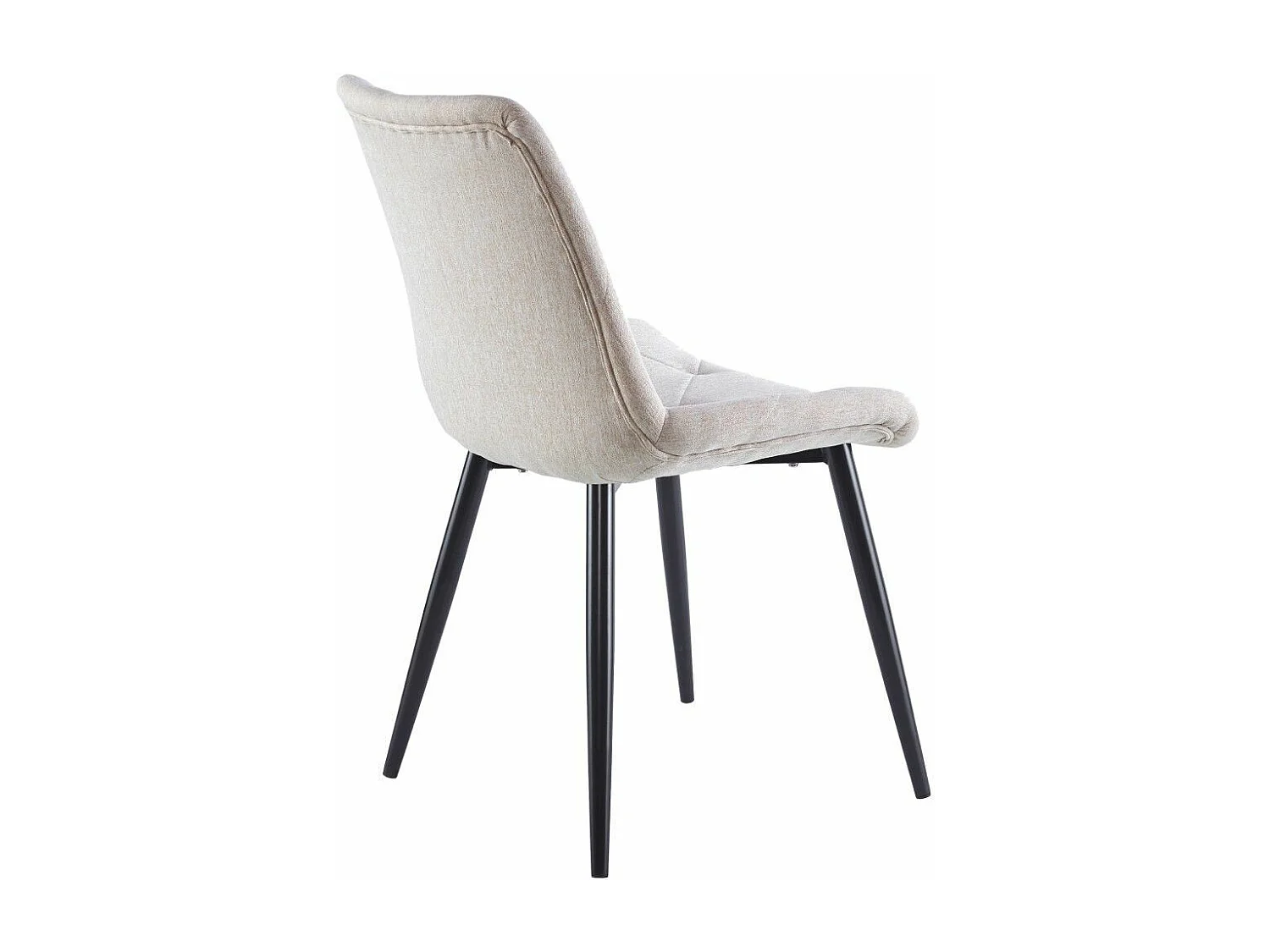 Pack de 4 sillas de comedor de 85x53x61 de tela en beige y patas en color negro Marilyn