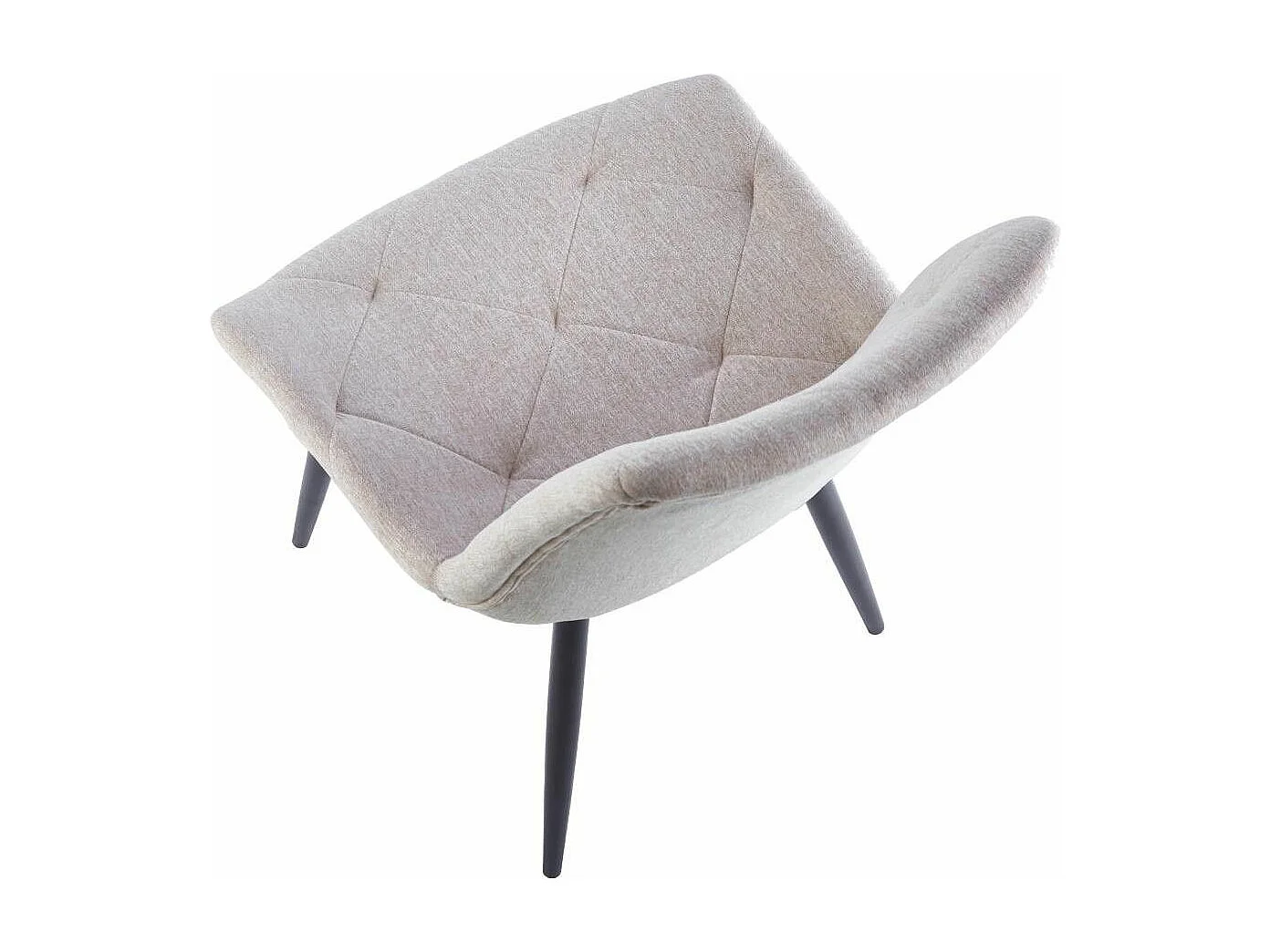 Pack de 4 sillas de comedor de 85x53x61 de tela en beige y patas en color negro Marilyn