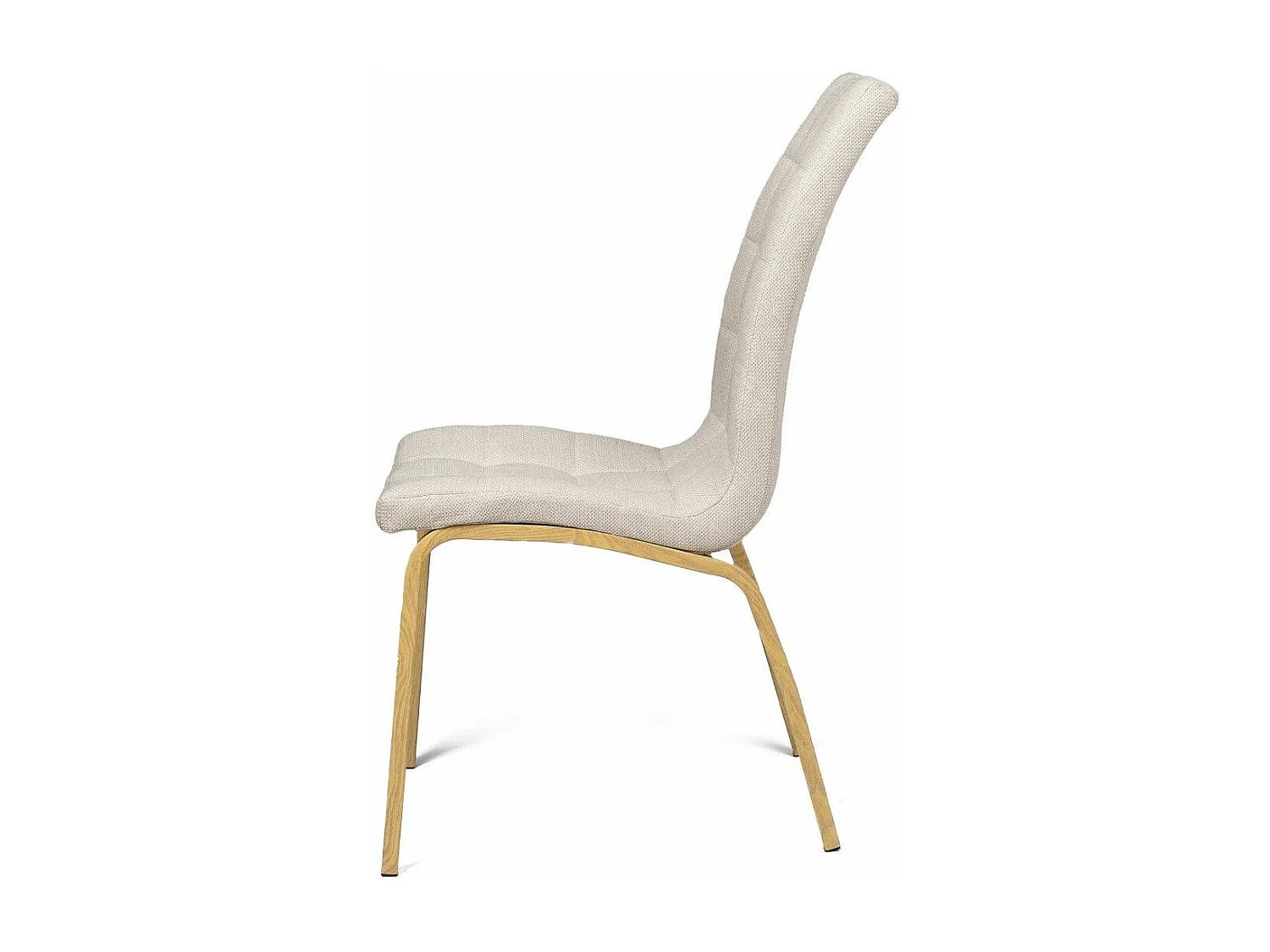 Pack de 4 sillas de 96x42x55 cm de tela con asiento ergonómico en color beige Mabel