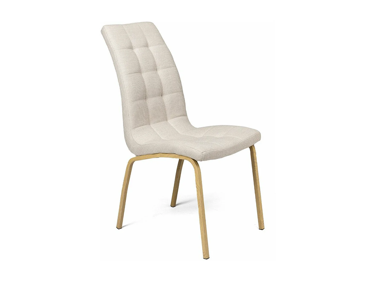 Pack de 4 sillas de 96x42x55 cm de tela con asiento ergonómico en color beige Mabel