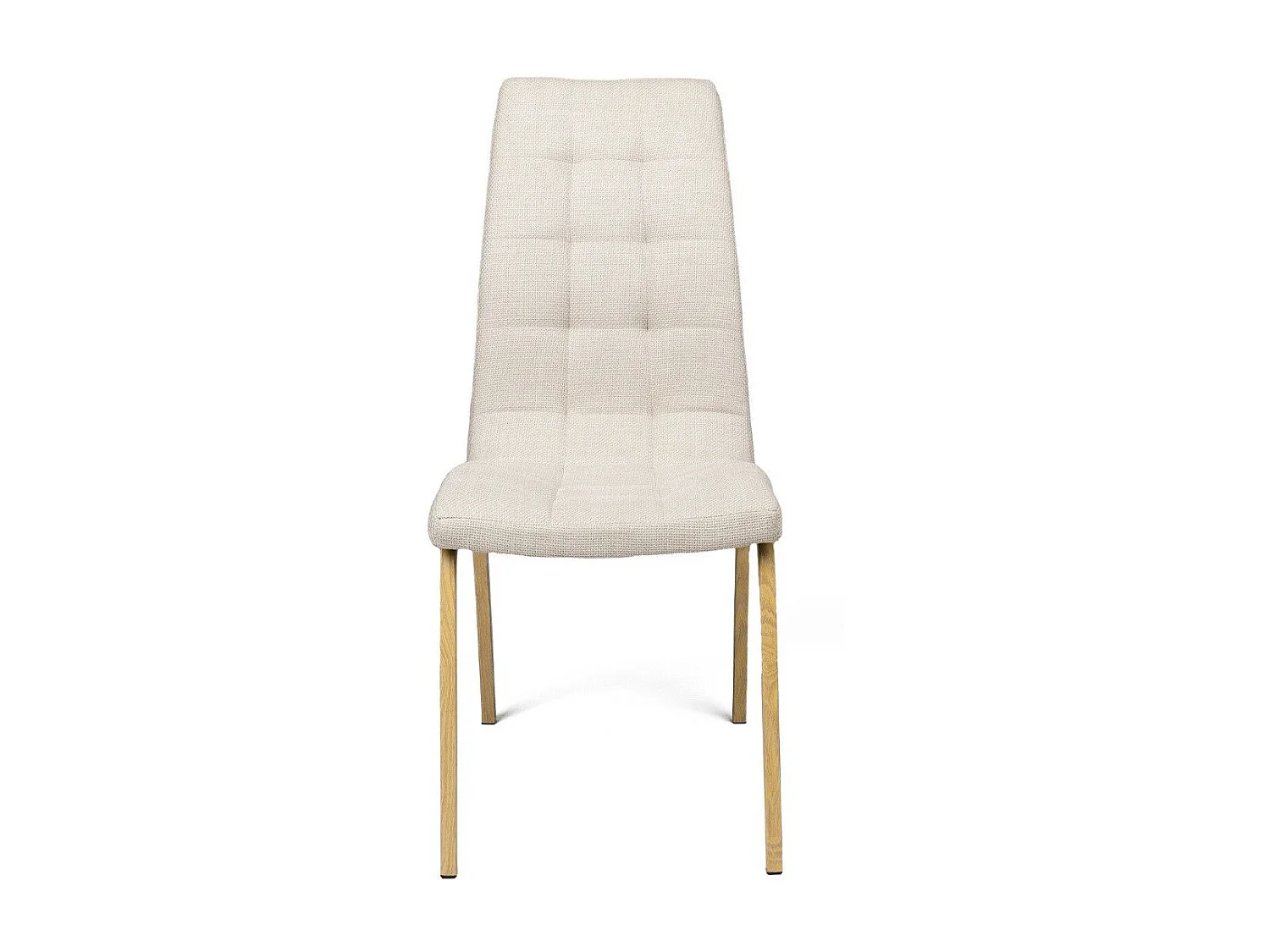 Pack de 4 sillas de 96x42x55 cm de tela con asiento ergonómico en color beige Mabel