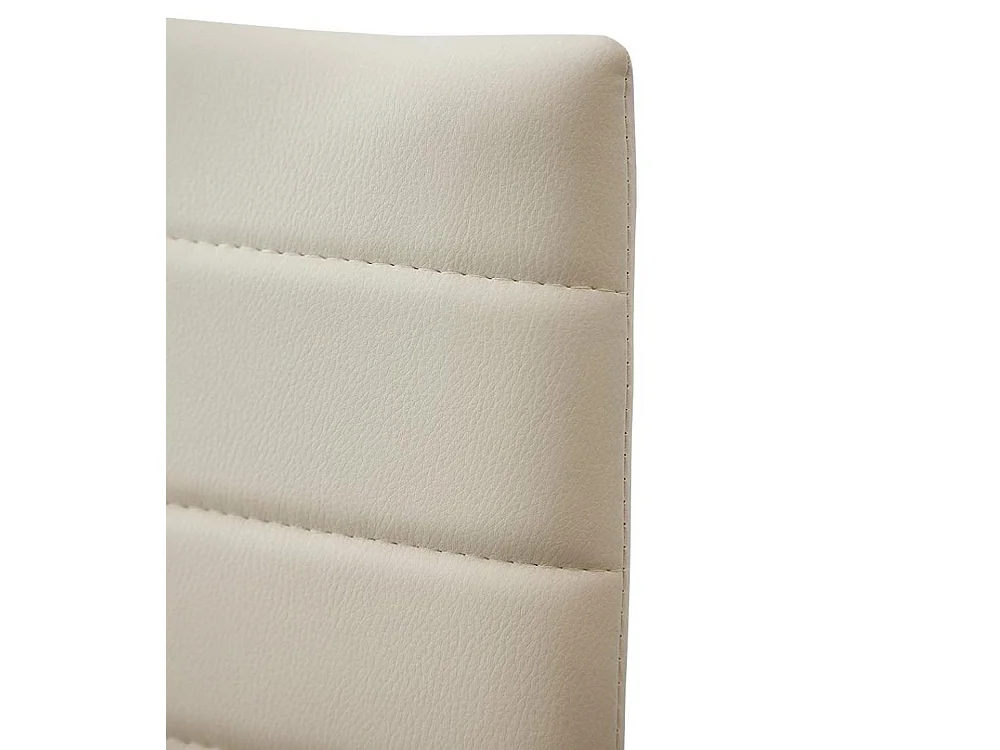 Pack de 4 sillas de 96x39x44 cm de polipiel en color beige con patas negras Leiden