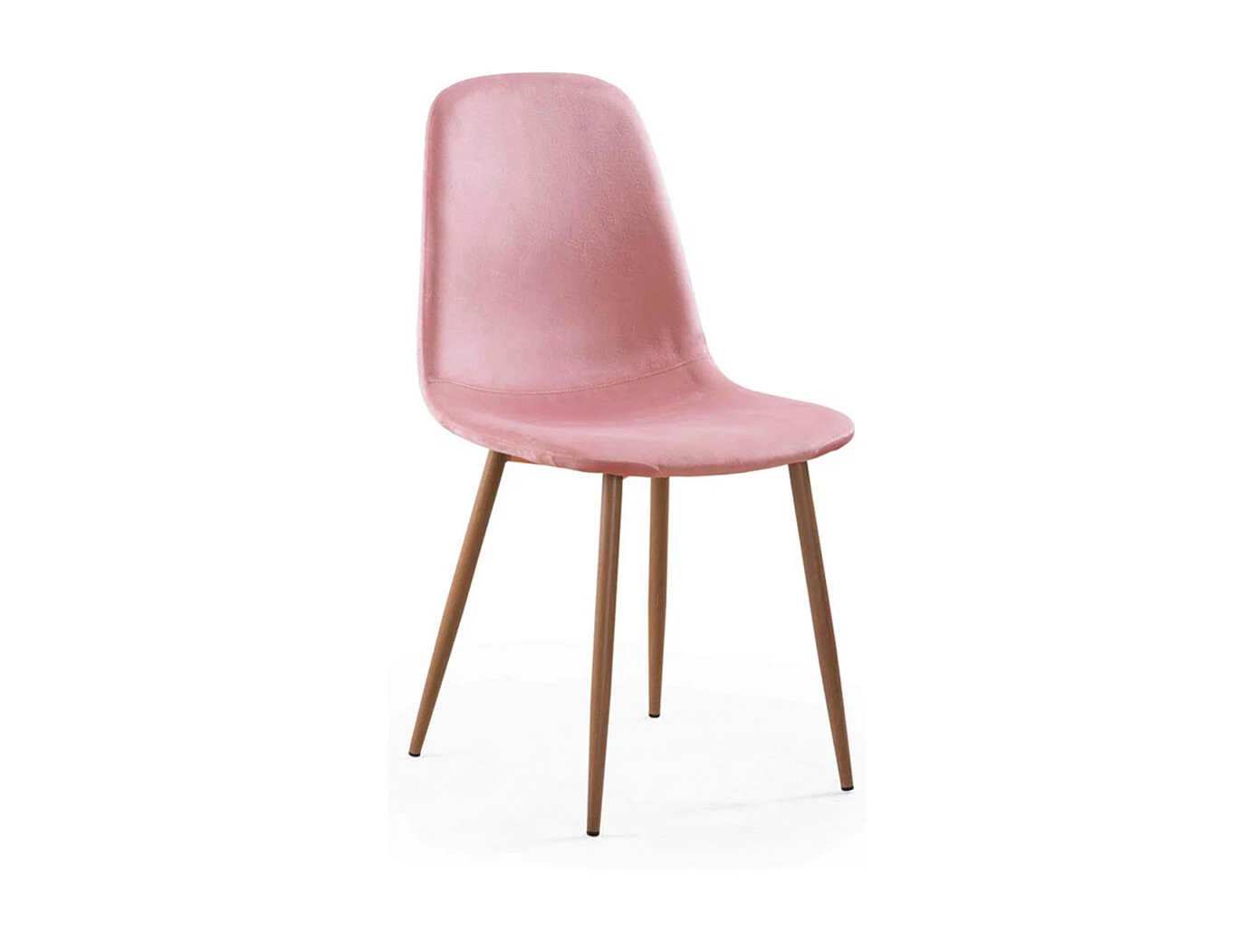 Pack de 4 sillas de comedor de 87x41x48 cm de terciopelo en color rosa Sweden