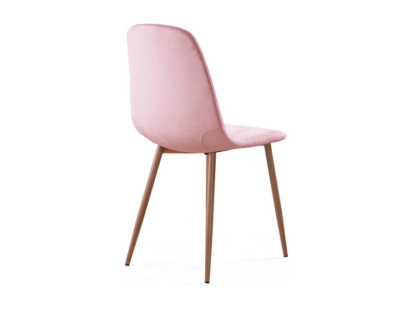 Pack de 4 sillas de comedor de 87x41x48 cm de terciopelo en color rosa Sweden