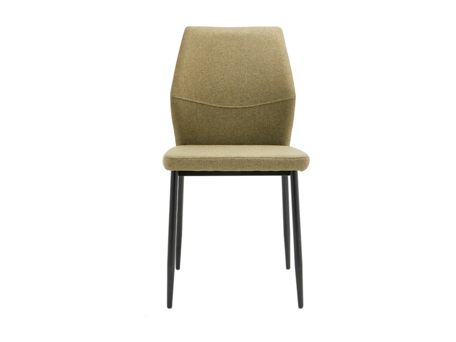 Pack de 4 sillas de 87x49x53 cm de tela en color verde con patas metálicas negras Nobles