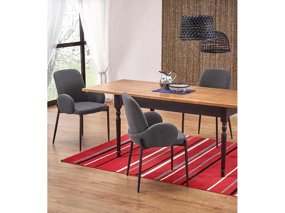 Pack de 2 sillas de comedor de 88x57x60 cm con tapizado borreguito en color gris Cheryl