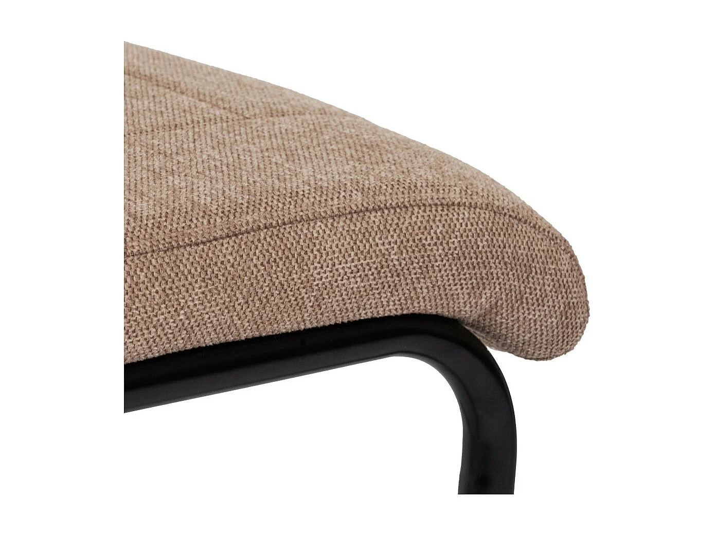 Pack de 4 sillas de comedor de 102x43x49 cm tapizadas en color marrón y patas negras Klara