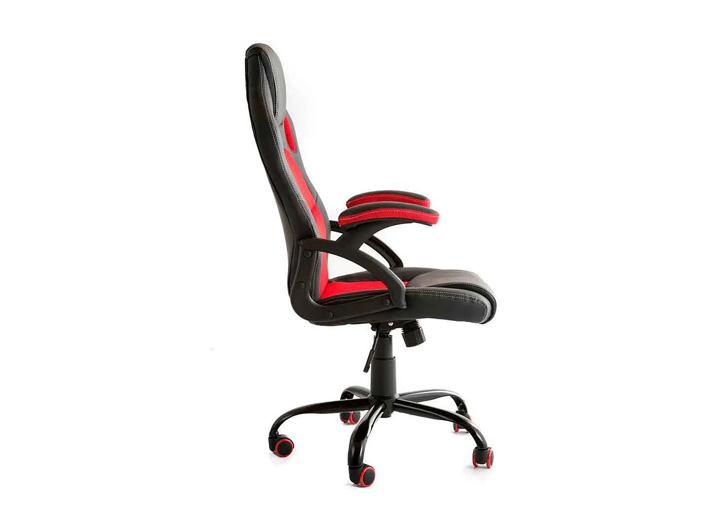 Silla gaming de 110-120x64x52 cm de piel sintética y altura regulabelen color rojo X-One