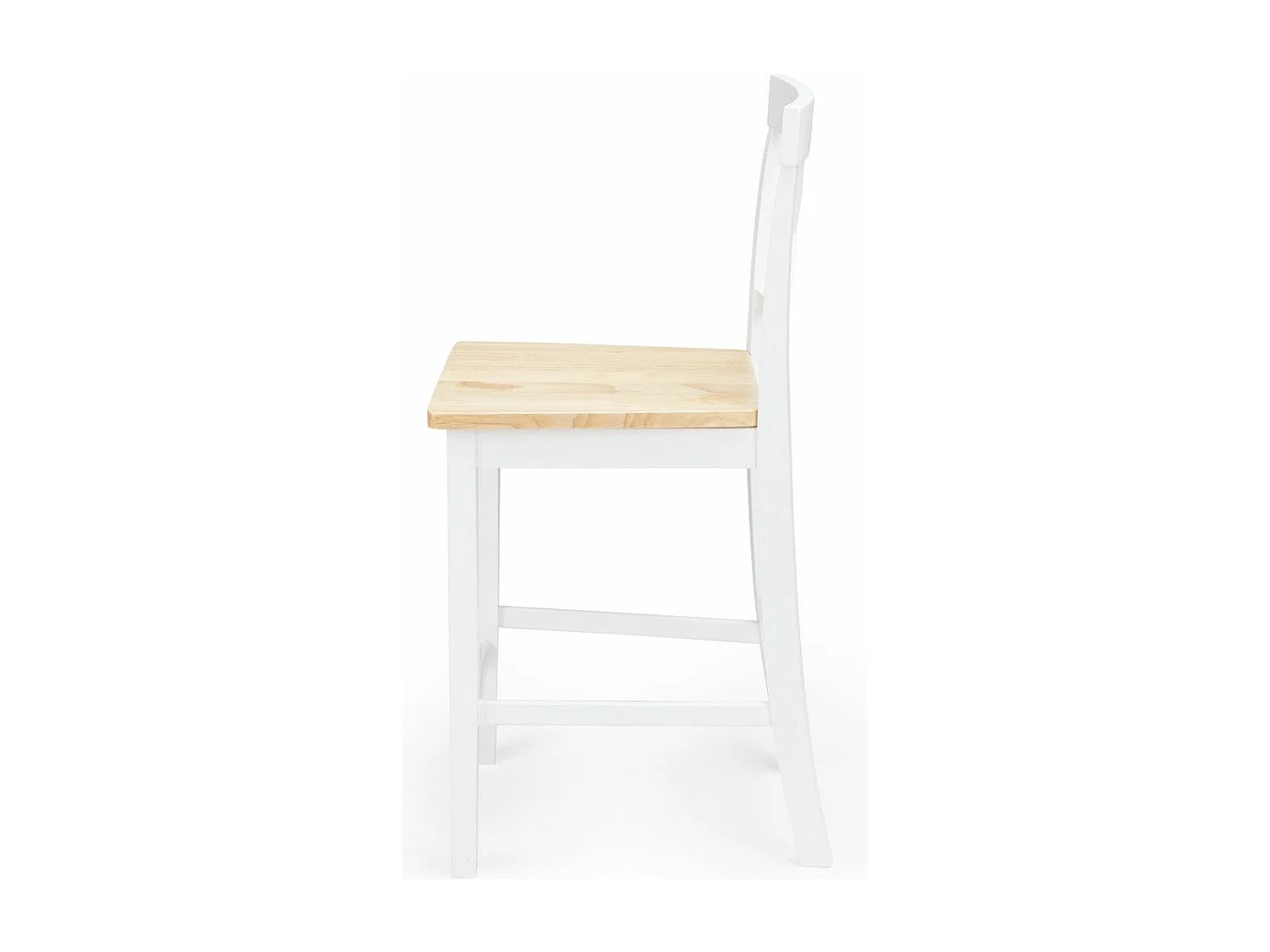 Pack de 2 taburetes de 95x42x49 cm de diseño rústico moderno en color blanco Justin