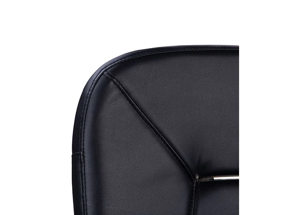 Silla de escritorio de 91-103x57x57 cm de polipiel en color negro con reposabrazos Genet