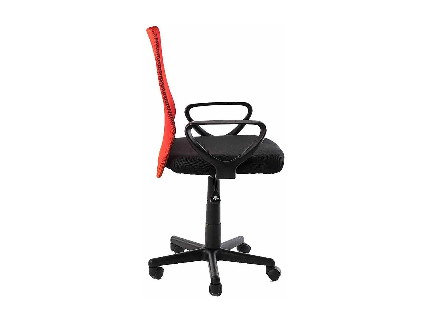 Silla de escritorio de 85-95x61x56 giratoria y elevable con ruedas en color rojo Maya