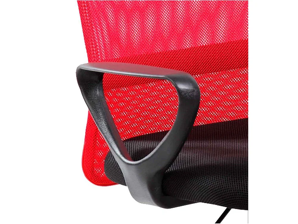 Silla de escritorio de 85-95x61x56 giratoria y elevable con ruedas en color rojo Maya