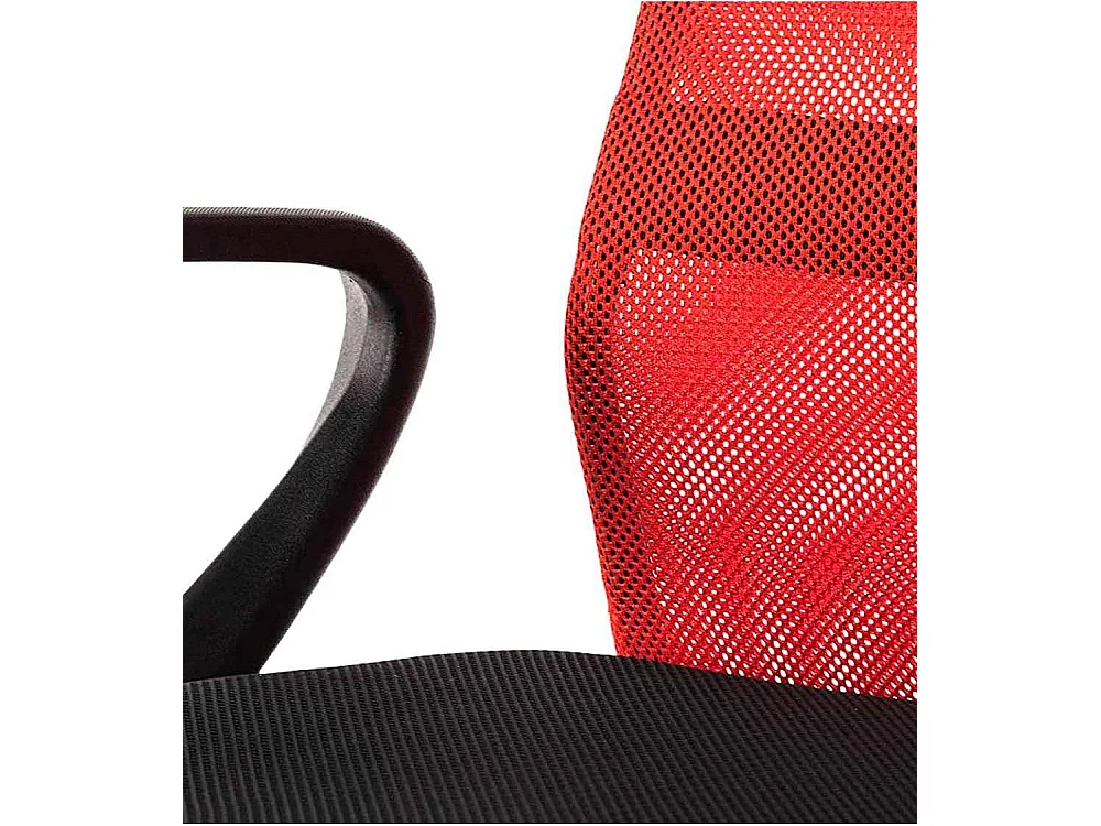 Silla de escritorio de 85-95x61x56 giratoria y elevable con ruedas en color rojo Maya