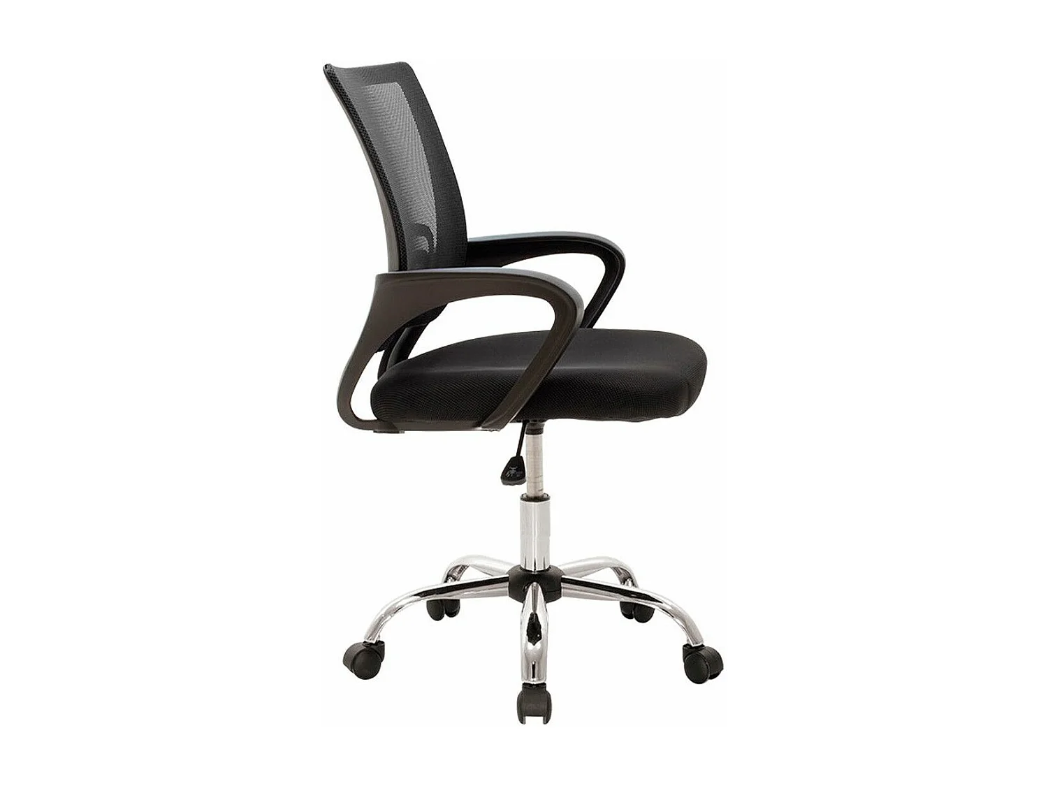 Silla de escritorio de 100x52x56 cm infantil giratoria y elevable en color negro Nala