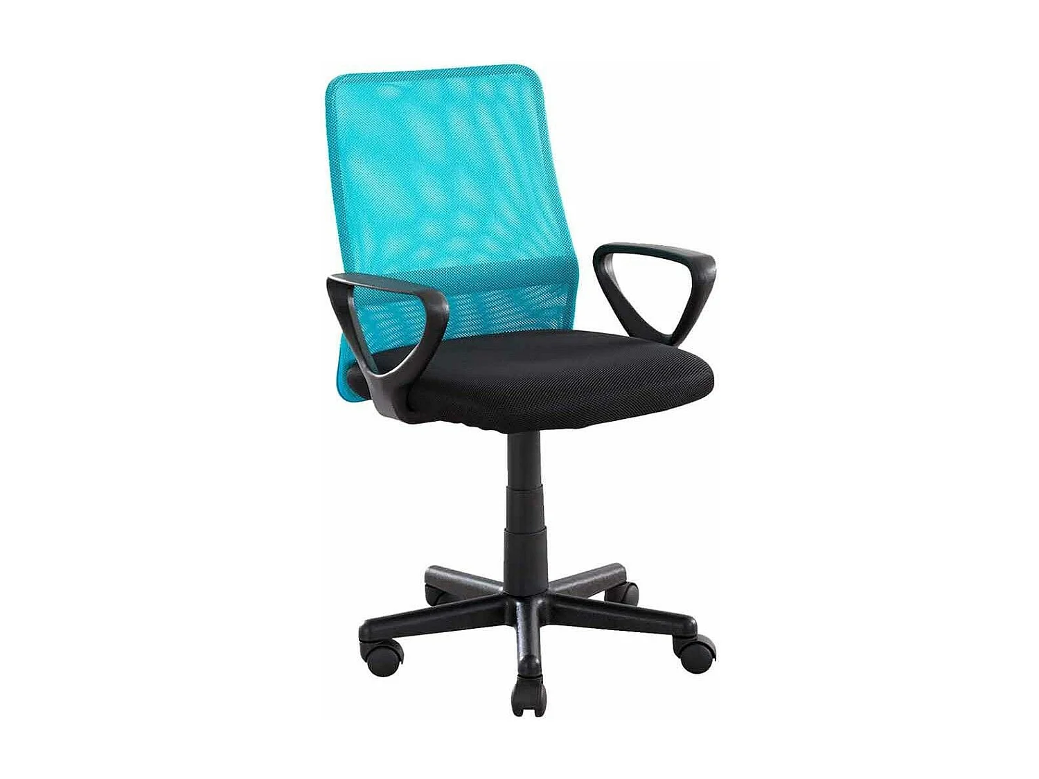 Silla de escritorio de 85-95x61x56 giratoria y elevable con ruedas en color turquesa Maya