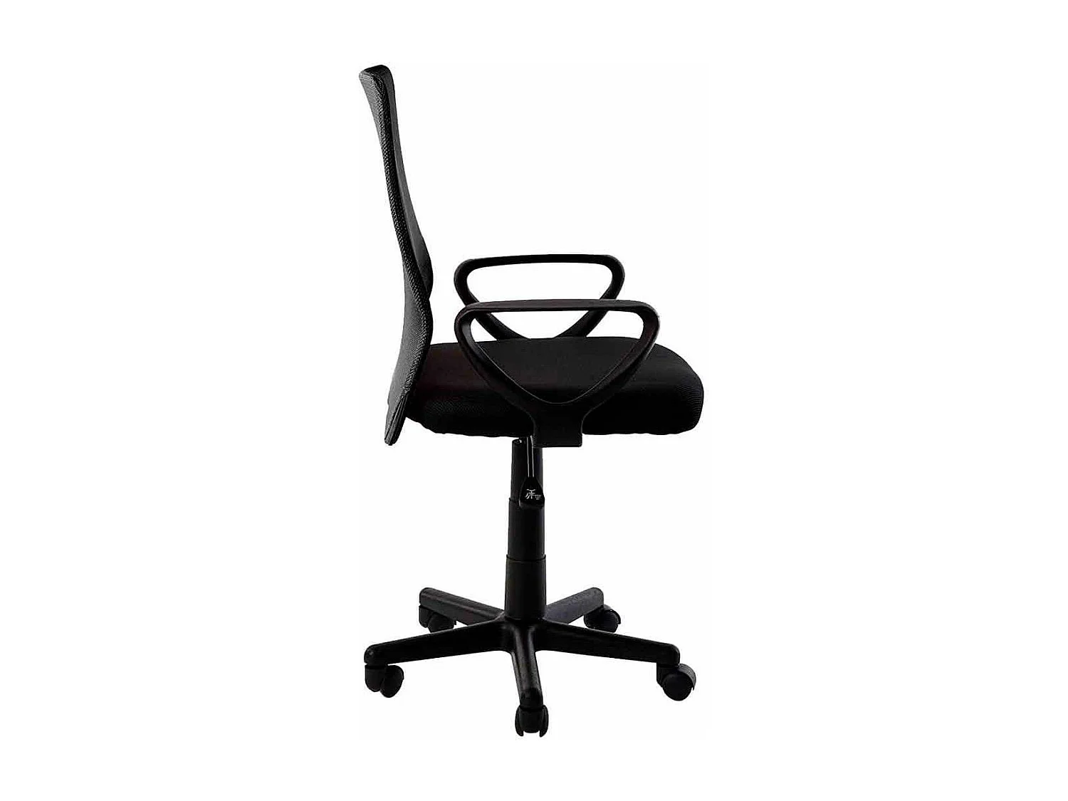 Silla de escritorio de 85-95x61x56 giratoria y elevable con ruedas en color negro Maya