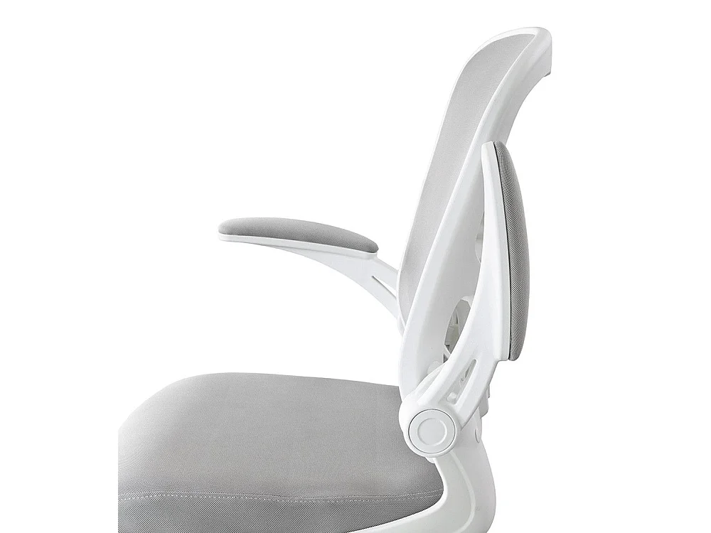 Silla de escritorio giratoria y elevable de 109x64x66 cm de tela en color gris Carly