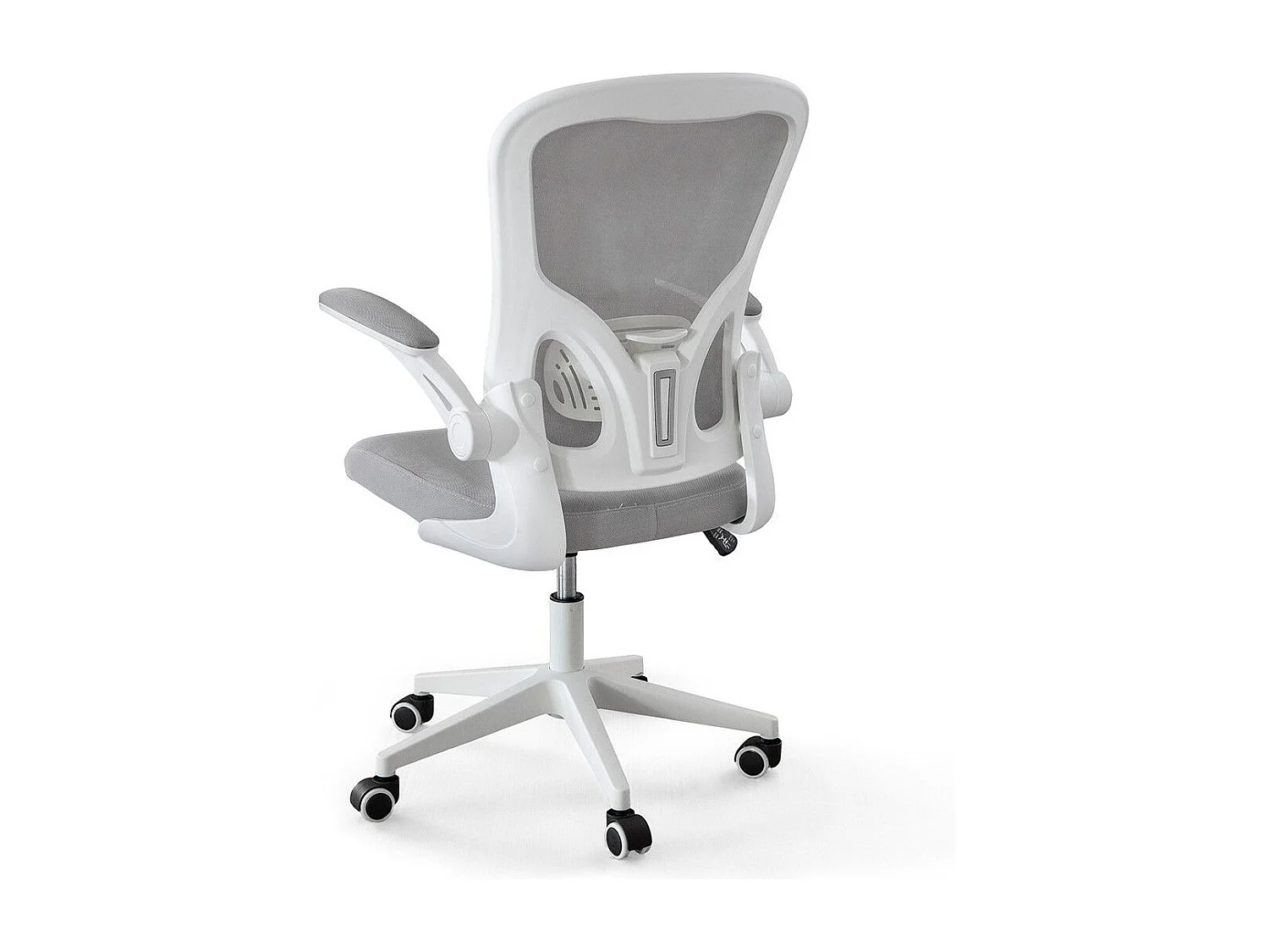 Silla de escritorio giratoria y elevable de 109x64x66 cm de tela en color gris Carly