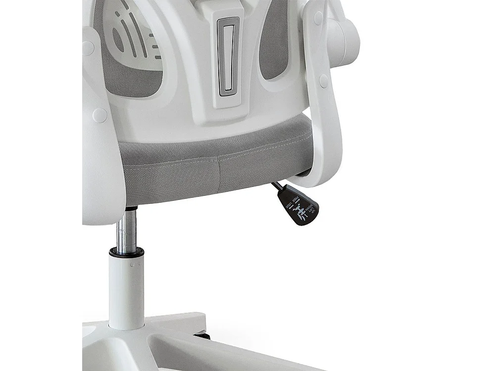 Silla de escritorio giratoria y elevable de 109x64x66 cm de tela en color gris Carly