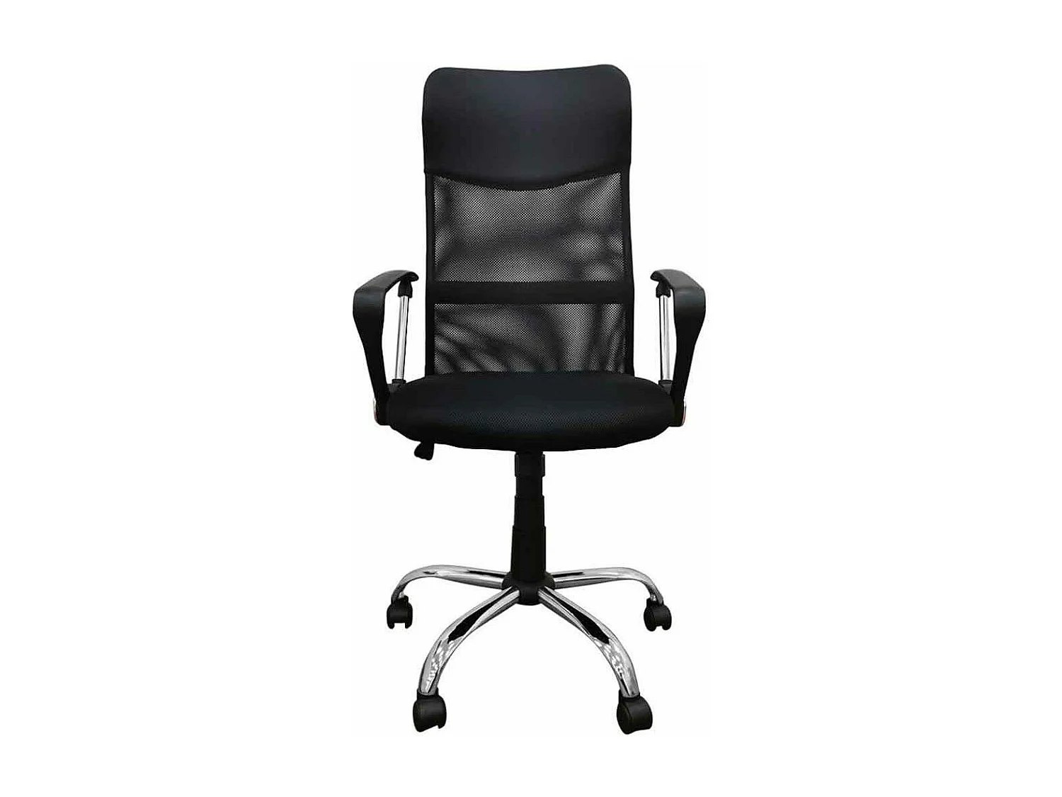 Silla de escritorio de 108-118x58x60 cm con asiento ergonómico en color negro Jasper