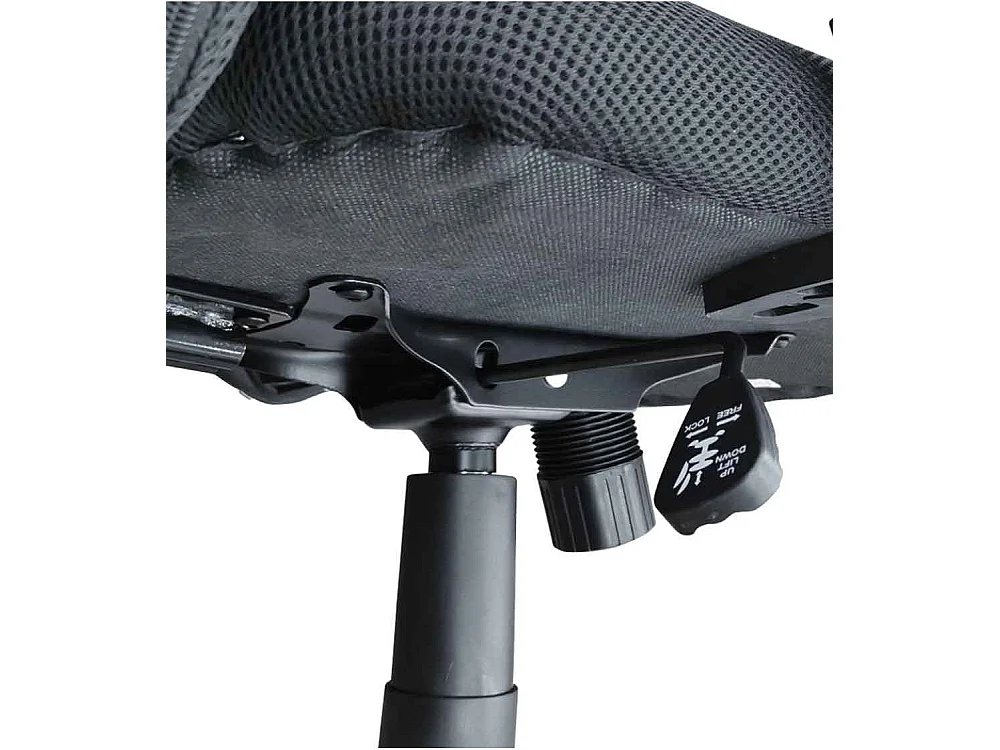 Silla de escritorio de 108-118x58x60 cm con asiento ergonómico en color negro Jasper