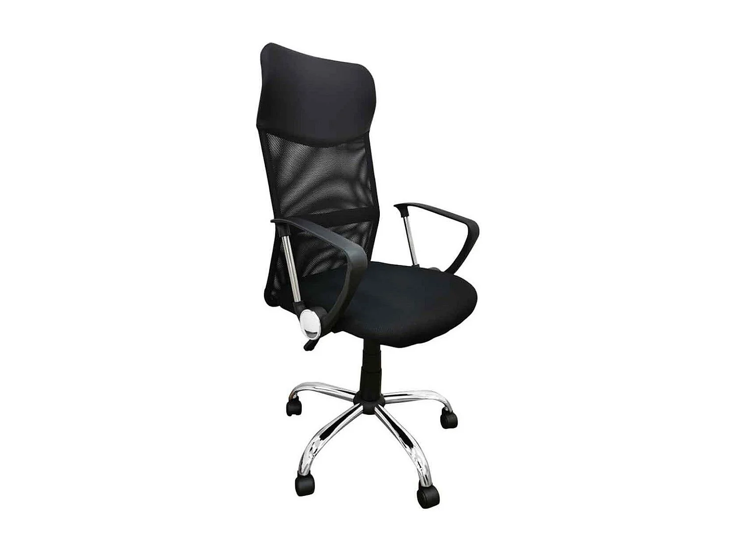 Silla de escritorio de 108-118x58x60 cm con asiento ergonómico en color negro Jasper