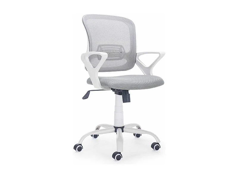 Silla de escritorio de 93-101x60x60 cm con asiento giratorio elevable en color gris Bruna