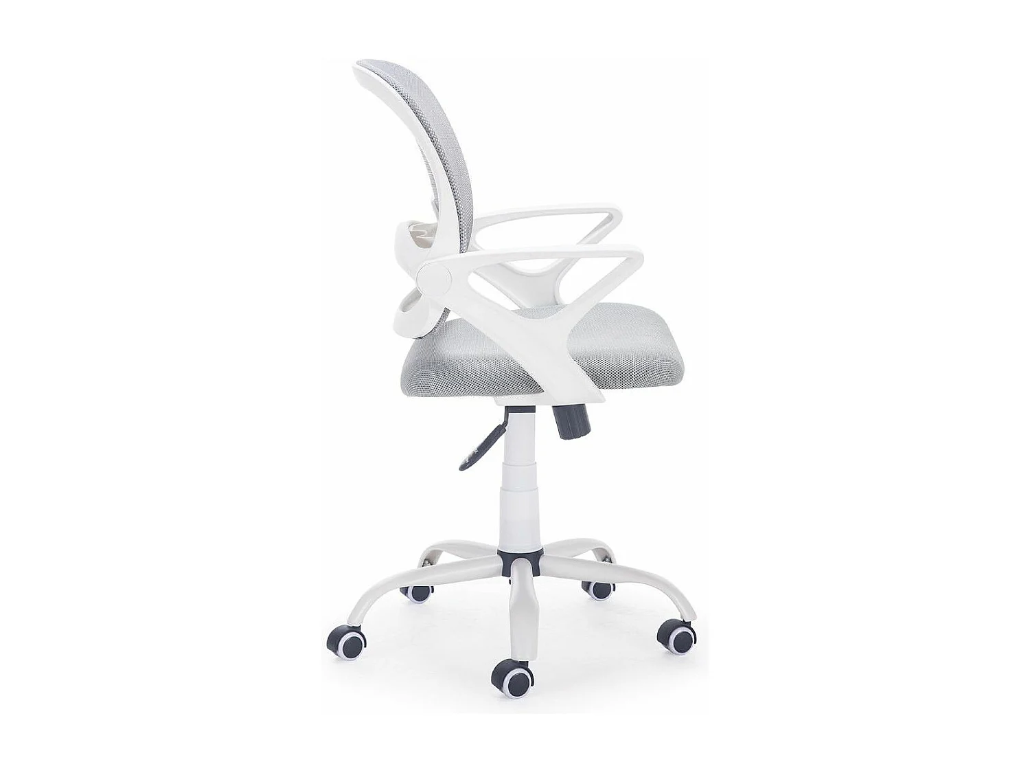 Silla de escritorio de 93-101x60x60 cm con asiento giratorio elevable en color gris Bruna