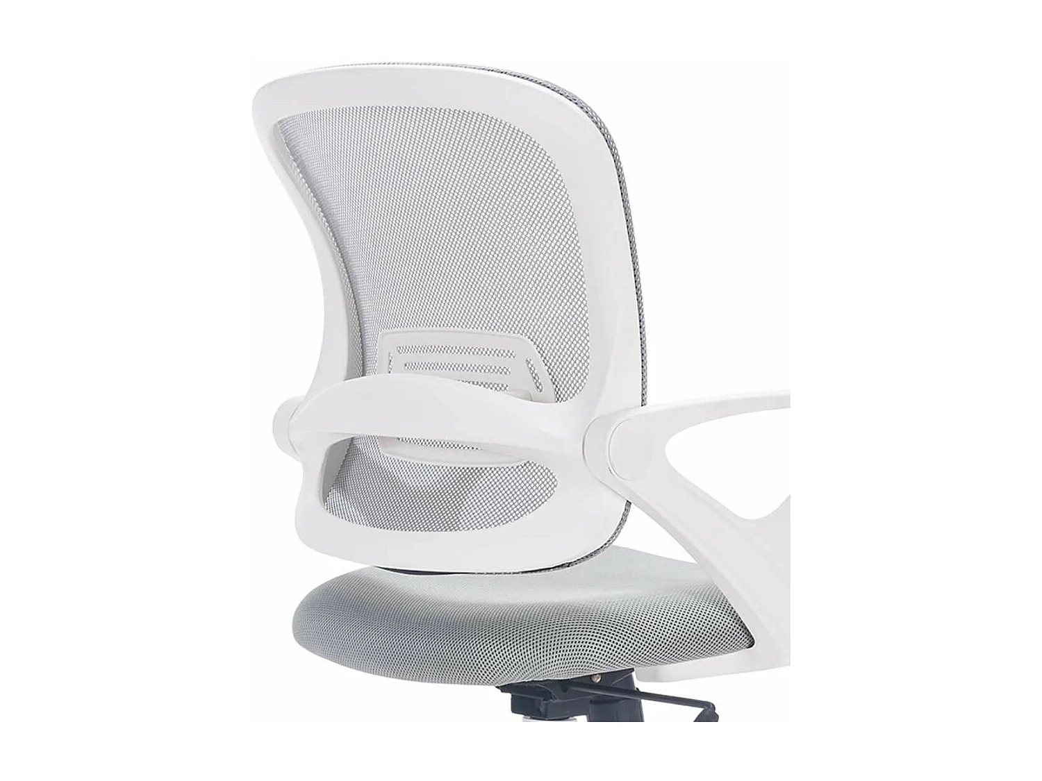 Silla de escritorio de 93-101x60x60 cm con asiento giratorio elevable en color gris Bruna