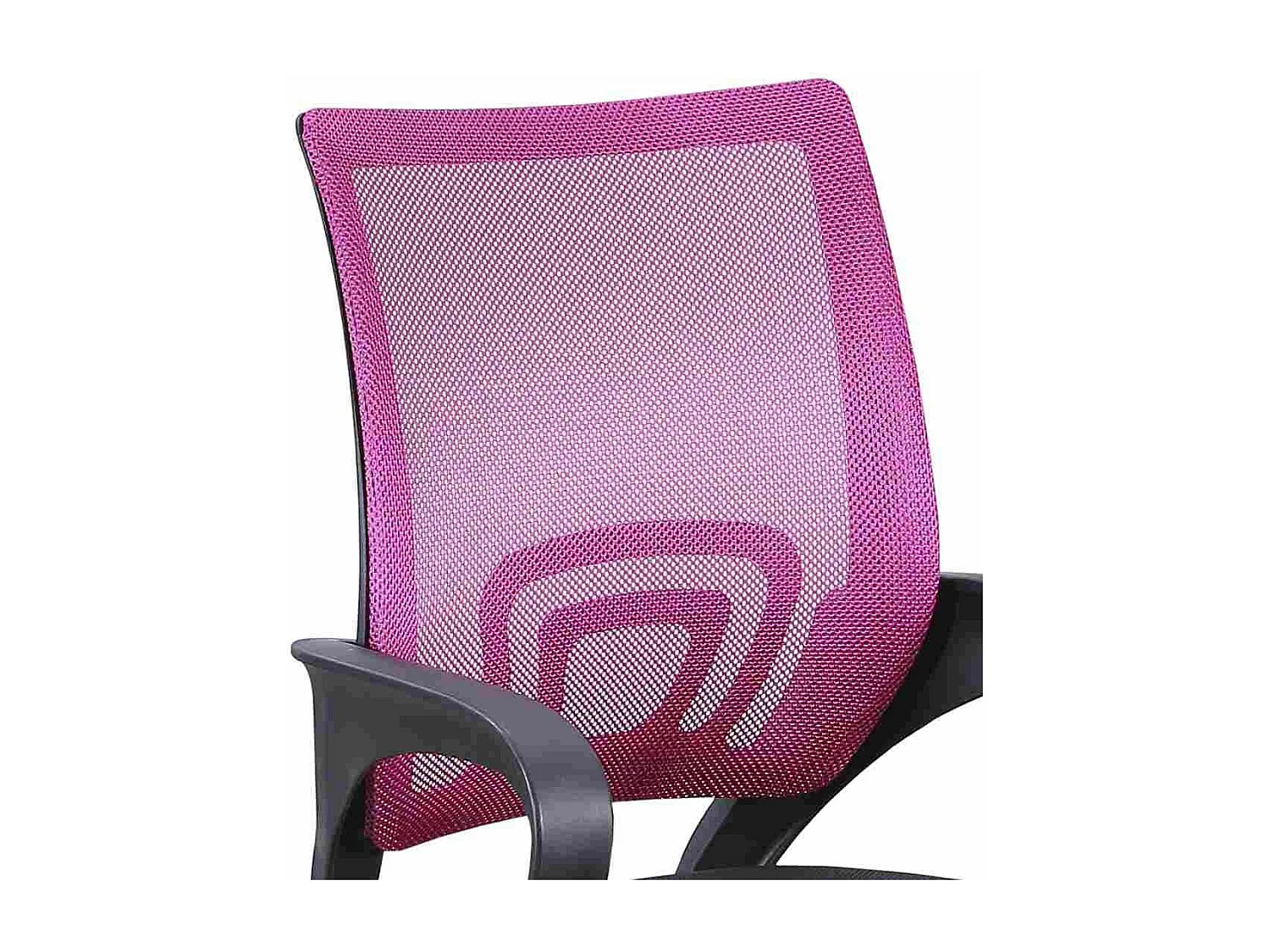Silla de escritorio de 90-102x60x60 cm con respaldo transpirable en color rosa Vera