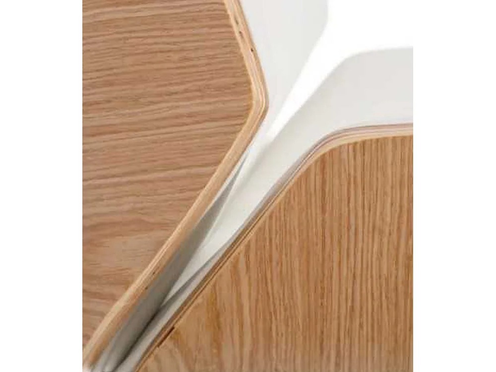 Silla de escritorio de 111-117x69x64 cm de madera y polipiel en color blanco Imperio