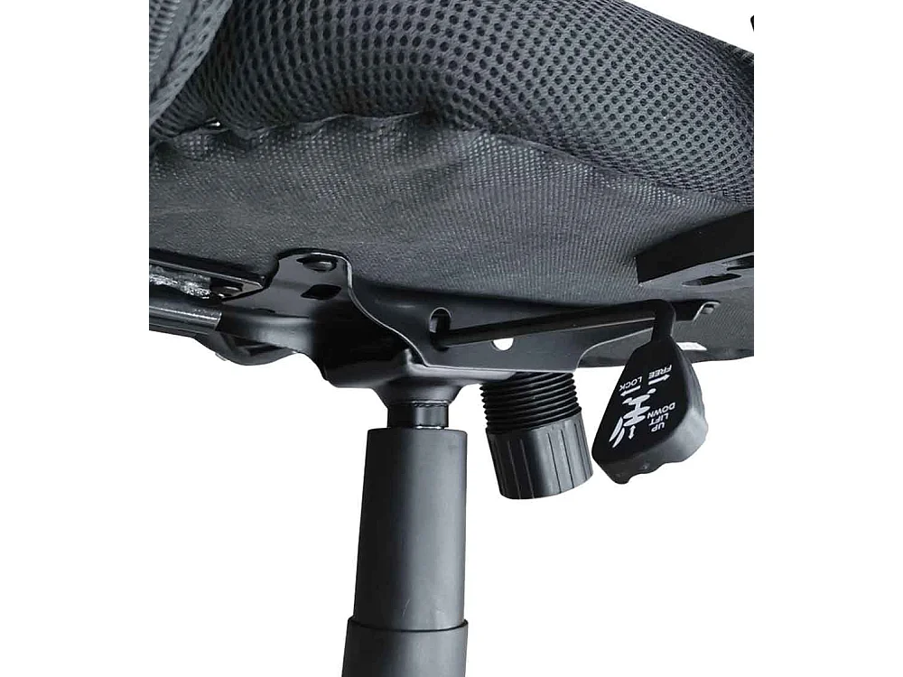 Silla de escritorio de 108-118x58x60 cm con asiento ergonómico en color gris Jasper