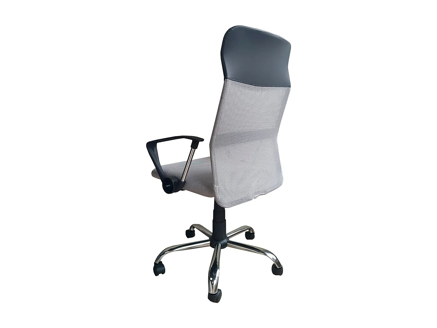 Silla de escritorio de 108-118x58x60 cm con asiento ergonómico en color gris Jasper