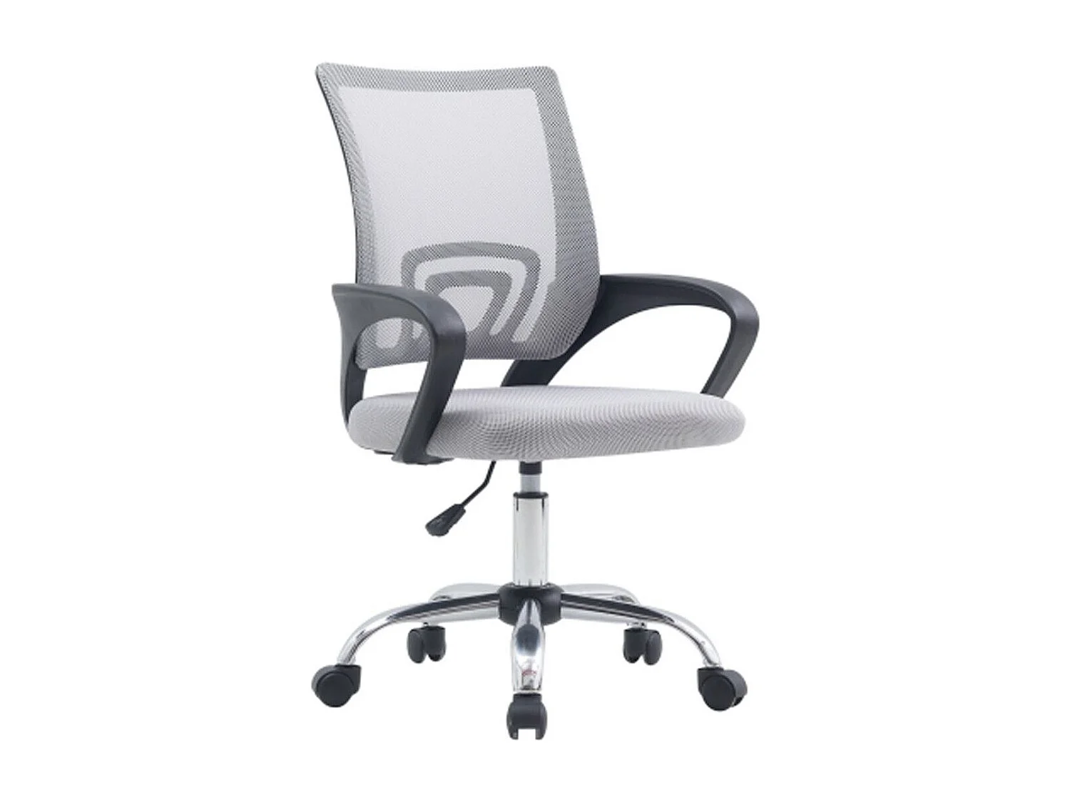 Silla de escritorio de 100x52x54 cm patas metálicas giratoria y elevable en color gris Nala