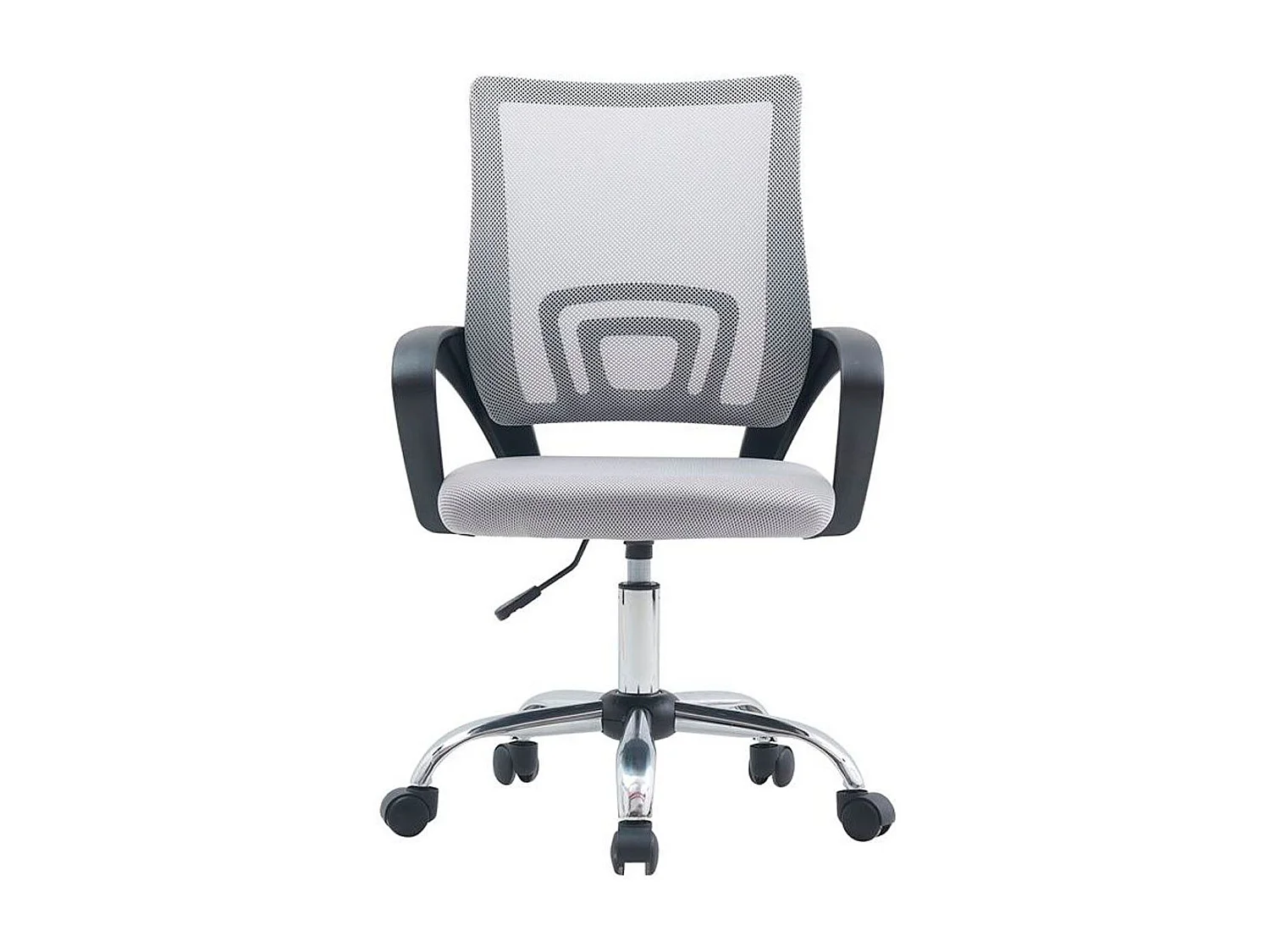 Silla de escritorio de 100x52x54 cm patas metálicas giratoria y elevable en color gris Nala