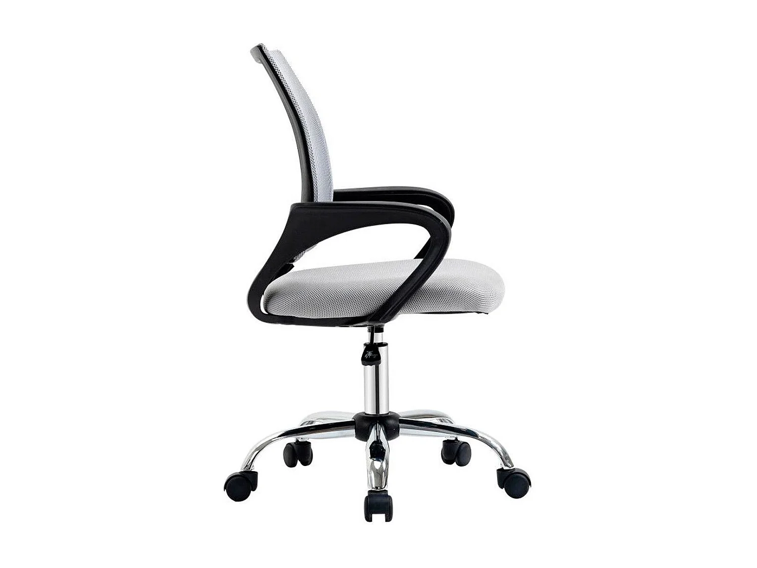 Silla de escritorio de 100x52x54 cm patas metálicas giratoria y elevable en color gris Nala