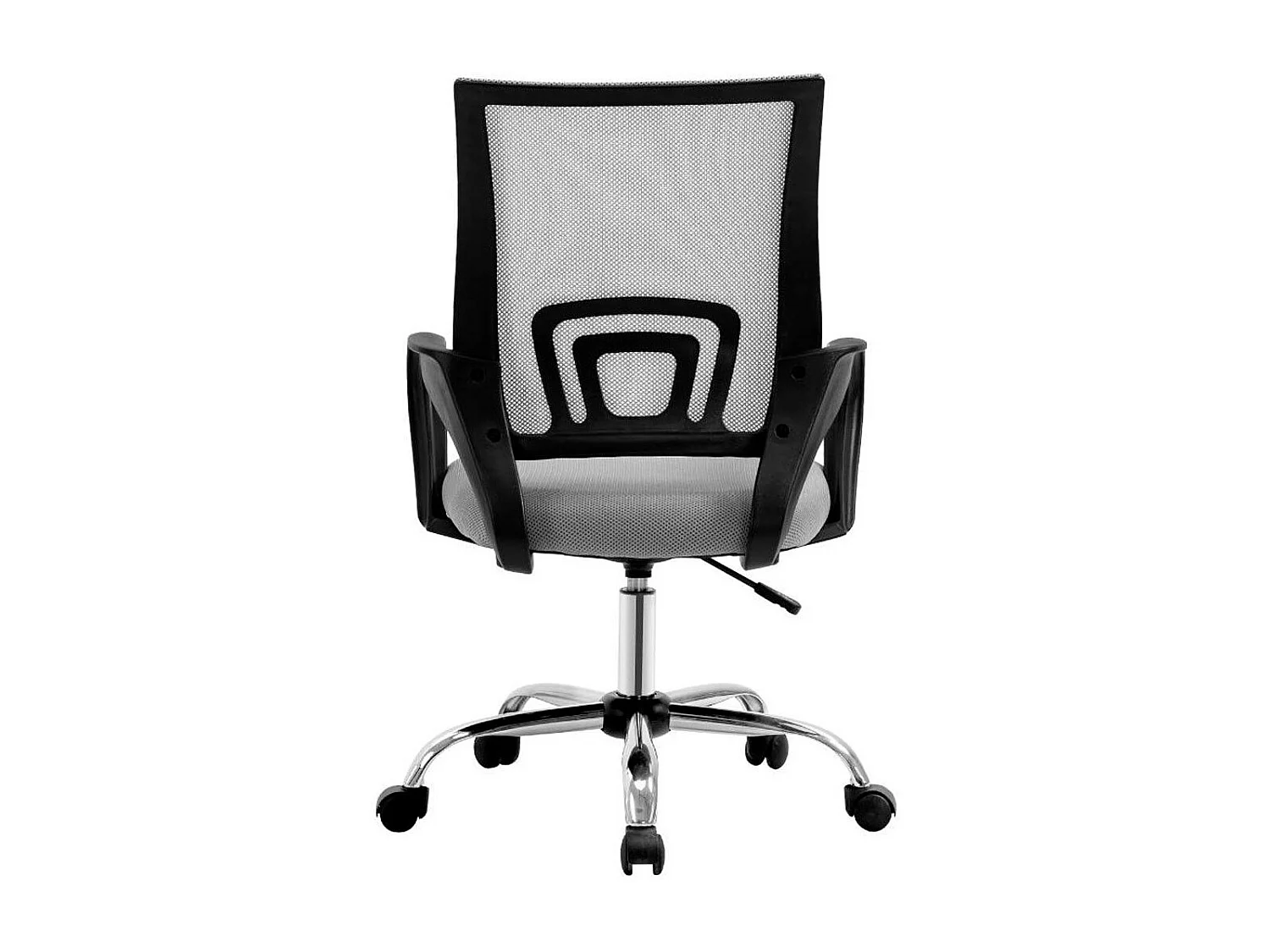 Silla de escritorio de 100x52x54 cm patas metálicas giratoria y elevable en color gris Nala
